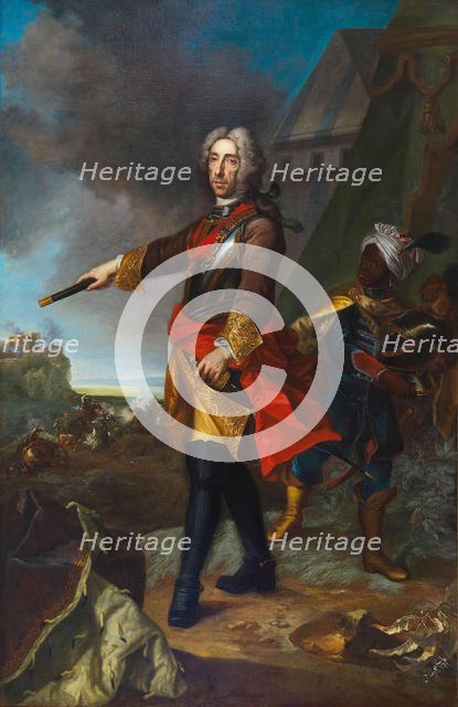 Portrait of Prince Eugene of Savoy (1663-1736). Creator: Auerbach, Johann Gottfried (1697-1753).