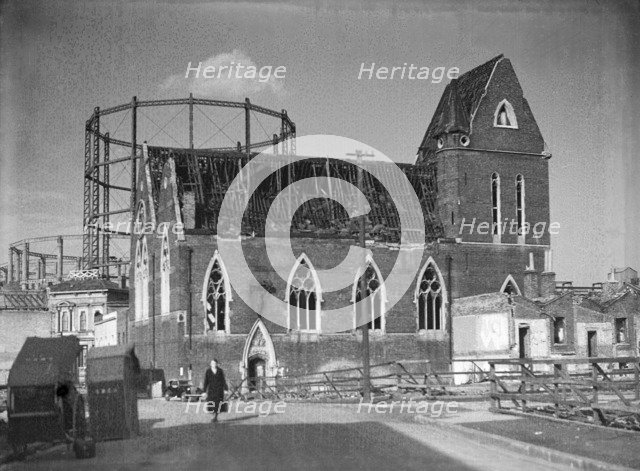 St John's Church, Halley Street, Limehouse, London, 1940-1944. Artist: Herbert Felton.