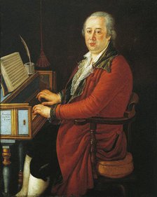 Portrait of the composer Domenico Cimarosa (1749-1801), 1785. Creator: Candido, Francesco Saverio (1768-1807).