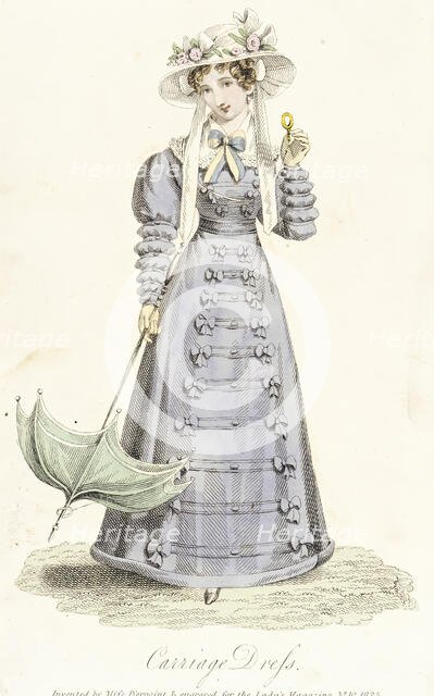 Fashion Plate (Carriage Dress), 1825. Creator: Unknown.