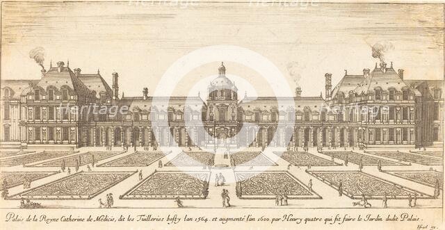 Palais de la Reyne Catherine de Medicis, 1650/1655. Creator: Israel Silvestre.