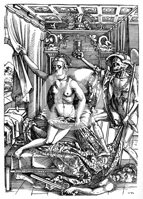 'Death and the Courtesan (Signed by the Wood-Engraver)', 1903. Artist: Sebald Beham.