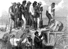 Negro labour strengthening the fortifications of Savannah, Georgia, American Civil War, 1863. Artist: Unknown