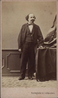 Portrait of the violinist and composer Moritz Kässmayer (1831-1884) , ca 1865. Creator: Photo studio Kundegraber & Lichtenstern, Vienna  .