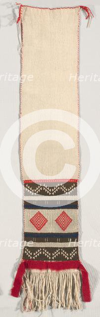 "Hopi Brocade" Style Dance Sash, c. 1874-1885. Creator: Unknown.