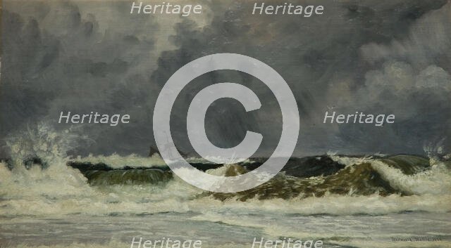 Rough Weather - The Coast Of Jutland, 1884.  Creator: Whitworth Wallis.