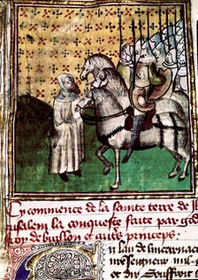 Expedition of Godfrey of Bouillon (1061-1100) to the Holy Land, Miniature in 'From the creation o…