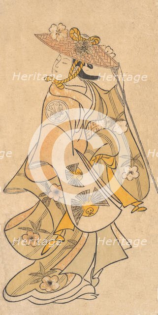 Actor Sanjo Kantaro (1697-1763) as a Woman, ca. 1730., ca. 1730. Creator: Okumura Toshinobu.