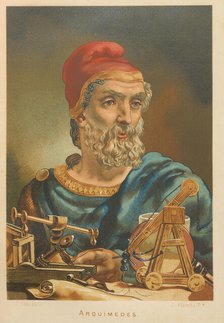 Archimedes of Syracuse. From: La ciencia y sus hombres, 1879. Creator: Planella y Rodríguez, Juan (1849-1910).