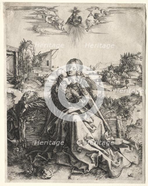 Holy Family with the Butterfly, c. 1495. Creator: Albrecht Dürer (German, 1471-1528).