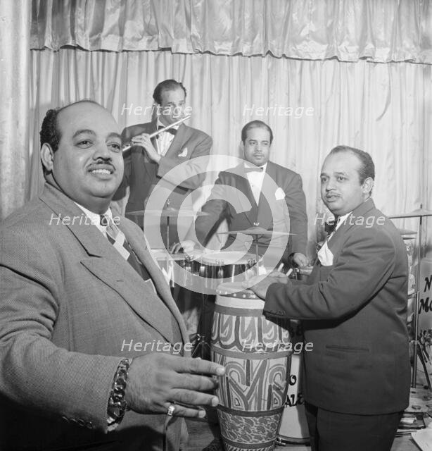 Portrait of Noro Morales, Ismael Morales, and Humberto López Morales, Glen Island Casino, N.Y., 1947 Creator: William Paul Gottlieb.