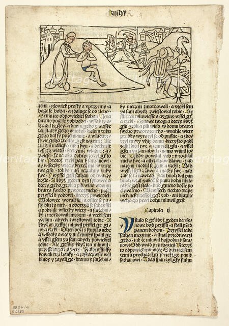 Book of Job from Biblia Bohemica (Czech Bible), Plate 41 from Woodcuts from Books...1929. Creator: Unknown.