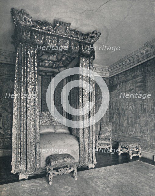 'The Venetian Ambassador's Rom at Knole. The Bedstead Made for James I, The Chair and Stools of the  Artist: Unknown.
