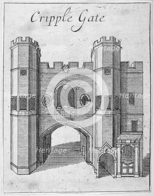 Cripplegate, City of London, 1750.                                                      Artist: Anon