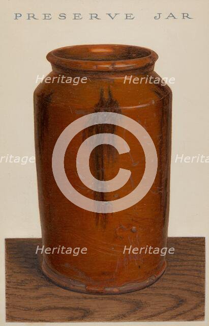 Preserve Jar, c. 1939. Creator: Alfred Parys.