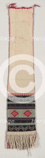 "Hopi Brocade" Style Dance Sash, c. 1880-1900. Creator: Unknown.