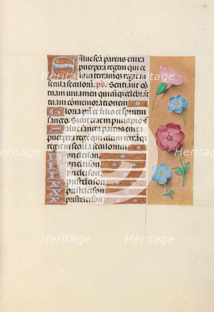 Hours of Queen Isabella the Catholic, Queen of Spain: Fol. 89r, c. 1500. Creator: Master of the First Prayerbook of Maximillian (Flemish, c. 1444-1519); Associates, and.