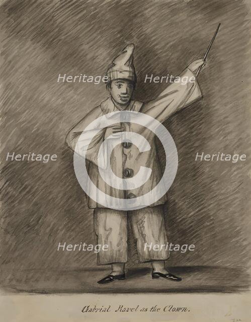 Gabriel Ravel as the Clown, 1855-1859. Creator: Alfred Jacob Miller.