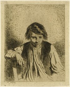 Seated Boy, n.d. Creator: Charles Emile Jacque.