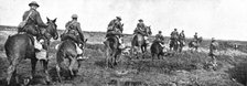 'Sur le front occidental: la prise de la Crete de Vimy; La cavalerie legere canadienne..., 1917. Creator: Unknown.