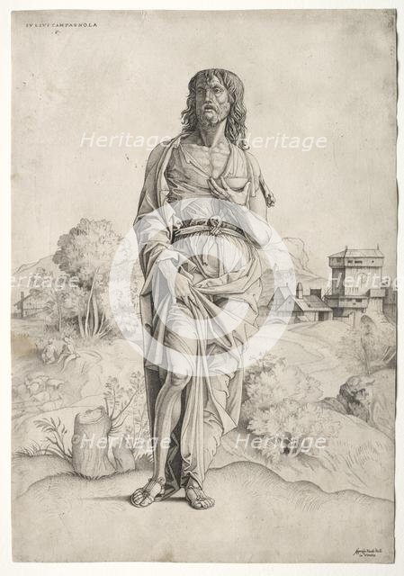 St. John the Baptist, c. 1505. Creator: Giulio Campagnola (Italian, 1482-1515).