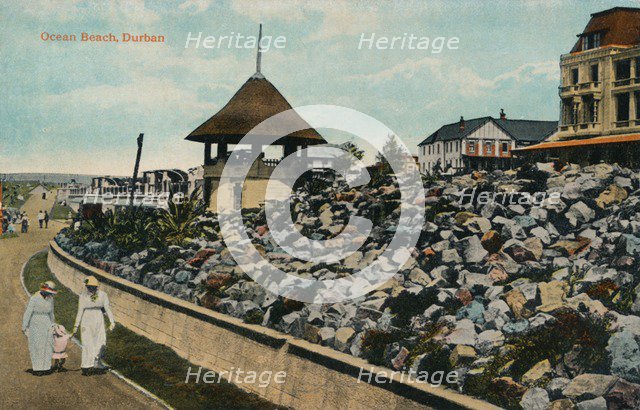 'Ocean Beach, Durban', c1914. Artist: Unknown.