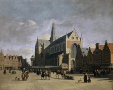 Grote Markt at Haarlem , 1680s. Creator: Berckheyde, Gerrit Adriaensz (1638-1698).