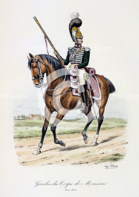 'Gardes-du-Corps de Monsieur', 1820-24. Artist: Eugene Titeux