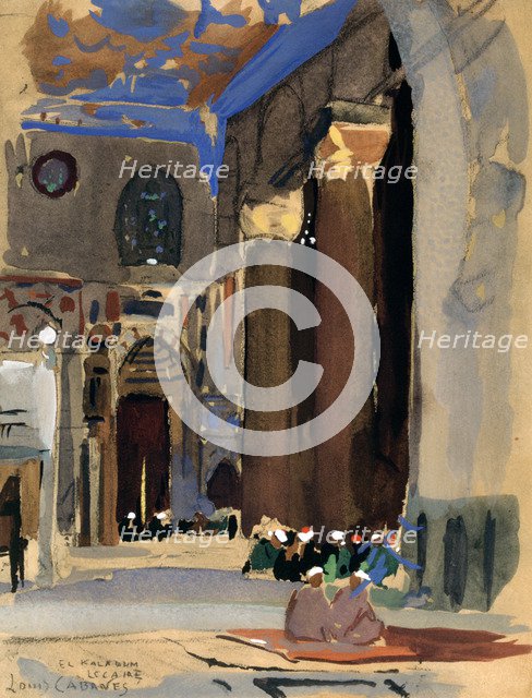 Interior of the Sultan Kalaoun Mosque, Cairo, Egypt, 1928. Artist: Louis Cabanes