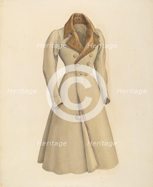 Man's Top Coat, c. 1940. Creator: Henry De Wolfe.