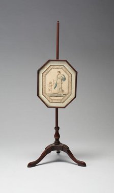 Pole Screen with Venus and Cupid, England, Late 18th century. Creator: Unknown.