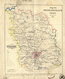 Map of the Moscow Governorate, 1849. Artist: Anonymous master  