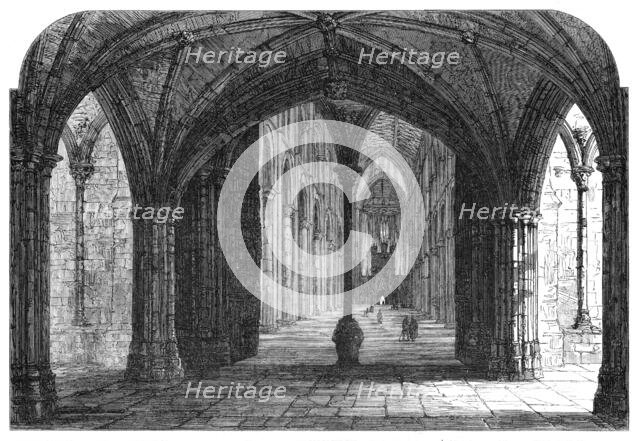 The Archaeological Institute of Great Britain at Peterborough: entrance to the nave of the..., 1861. Creator: Unknown.