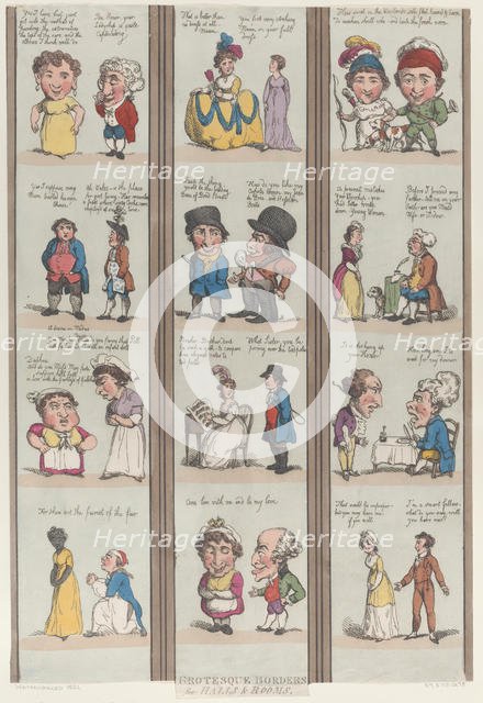 Grotesque Borders for Rooms & Halls, [1800], reprint., [1800], reprint. Creator: Thomas Rowlandson.