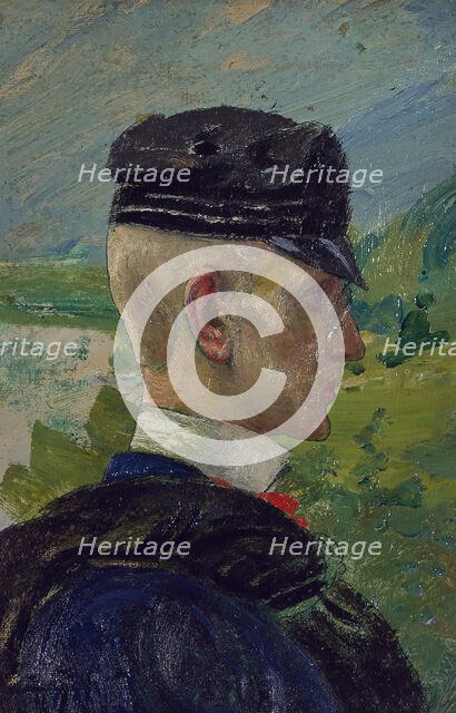 Portrait of a Boy. Study for Morning Prayers. Creator: Carl Larsson.