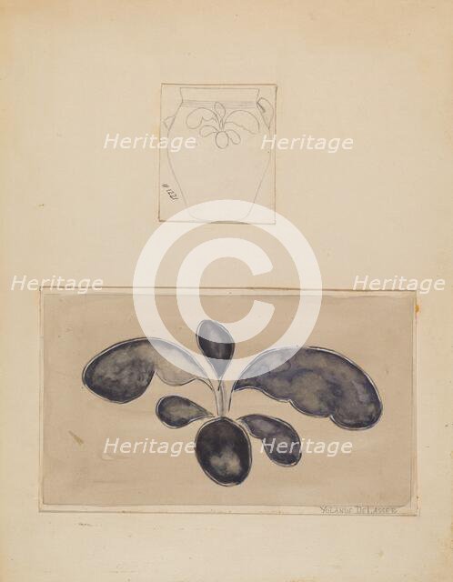 Crock, c. 1937. Creator: Yolande Delasser.