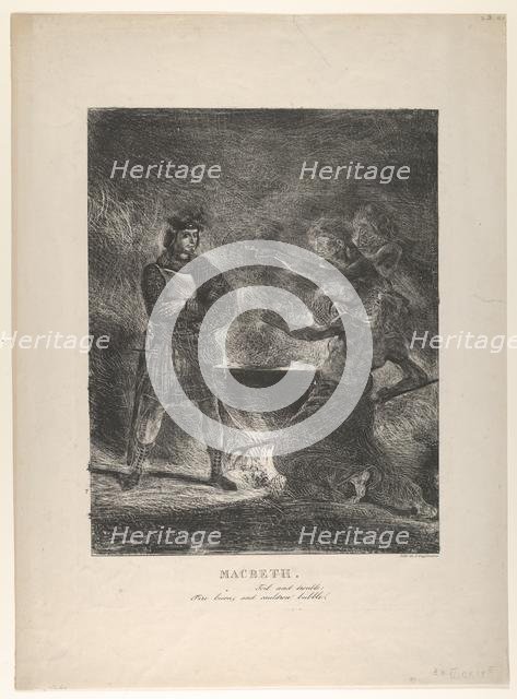 Macbeth Consulting the Witches, 1825., 1825. Creator: Eugene Delacroix.