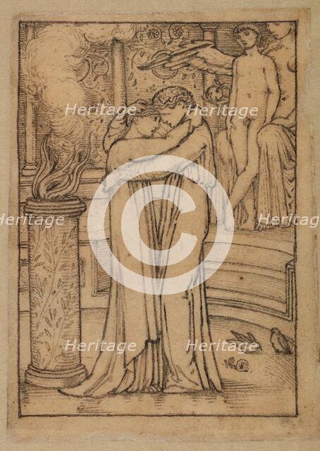 Pygmalion and the Image - Study for Pygmalion and Galatea at the Altar of Hymen, 1867. Creator: Sir Edward Coley Burne-Jones.