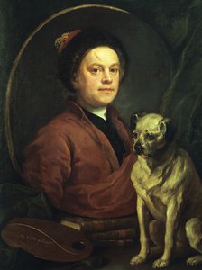'The Painter and his Pug ', 1745. Artist: William Hogarth
