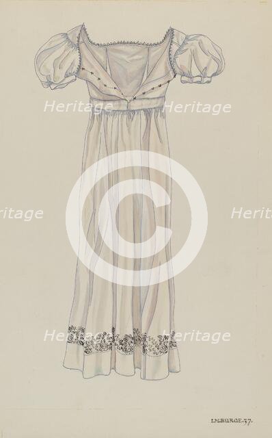 Day Dress, 1937. Creator: Irene M. Burge.