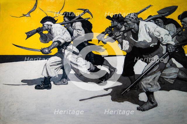 Illustration for "Treasure Island" by Robert Stevenson, 1911. Creator: Wyeth, N. C. (Newell Convers) (1882-1945).