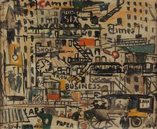 New York Street or New York Landscape, 1920. Creator: Torres-García, Joaquín (1874-1949).