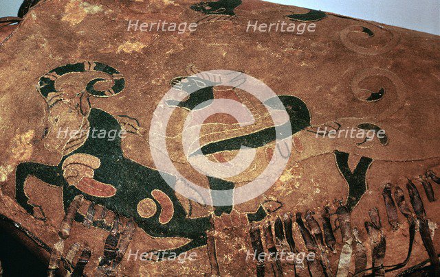 Scythian saddle-cover with applied felt decoration, 5th century BC Artist: Unknown