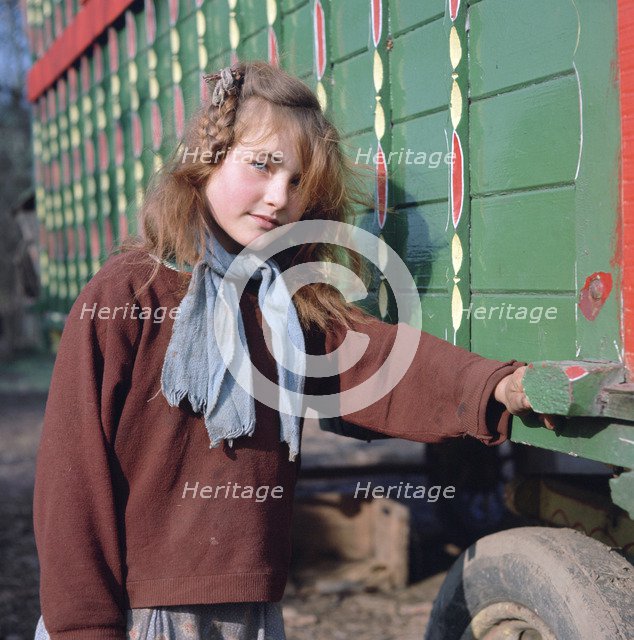 Gipsy girl, member of the Vincent family, Charlwood, Newdigate area, Surrey, 1964