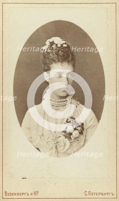 Princess Dagmar (later Empress Mariia Feodorovna) head-and-shoulders..., between 1870 and 80. Creator: Unknown.