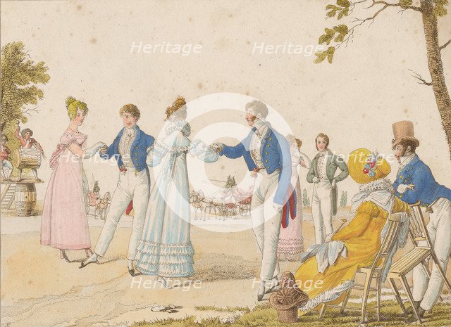 The Quadrille: La Poule (The Hen), 1820s.