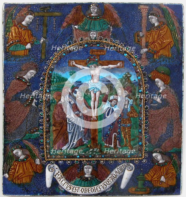 Plaque with the Crucifixion, French, 16th century. Creator: Master of the Orleans Triptych.
