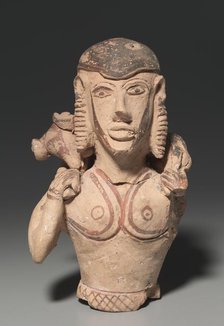 Kriophoros (Ram-Bearer), Statuette, 650-600 BC. Creator: Unknown.
