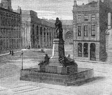 The Century of George Stephenson: monument to Stephenson at Newcastle-On-Tyne, 1881. Creator: Unknown.