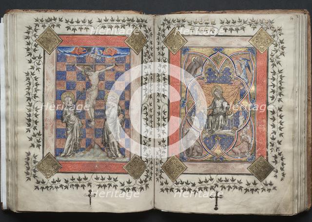 The Gotha Missal: Fol. 63v, Crucifixion, c. 1375. Creator: Master of the Boqueteaux (French); Workshop, and.